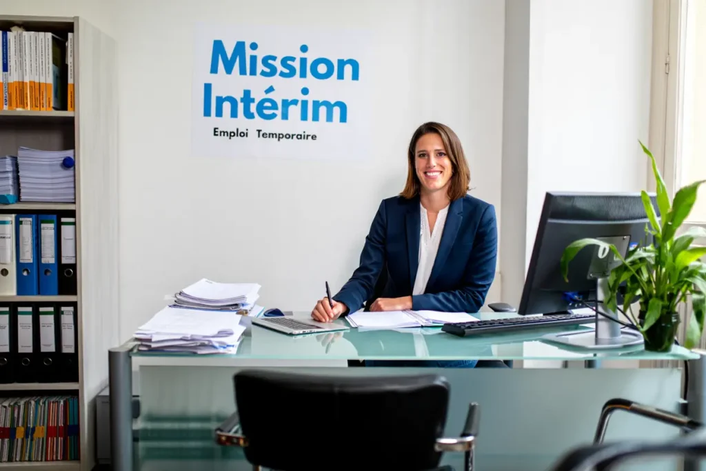 Ouvrier en mission d'intérim sur un chantier
