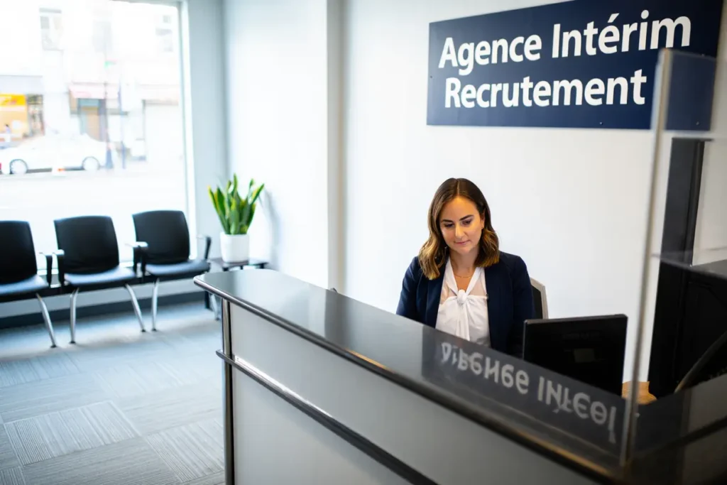 Conseillers d'agence d'intérim accompagnant candidats