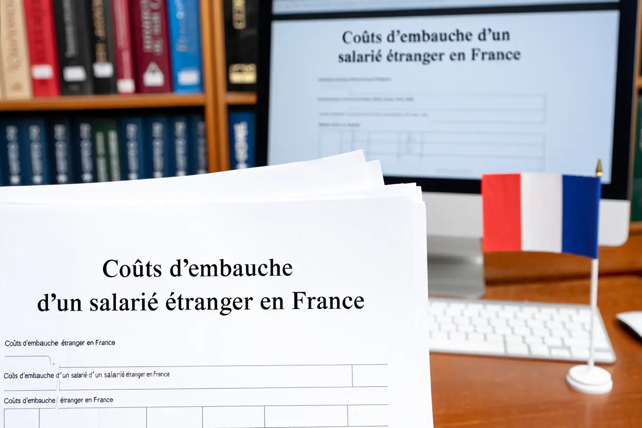 Tableau des frais et taxes pour l'embauche d'un salarié étranger