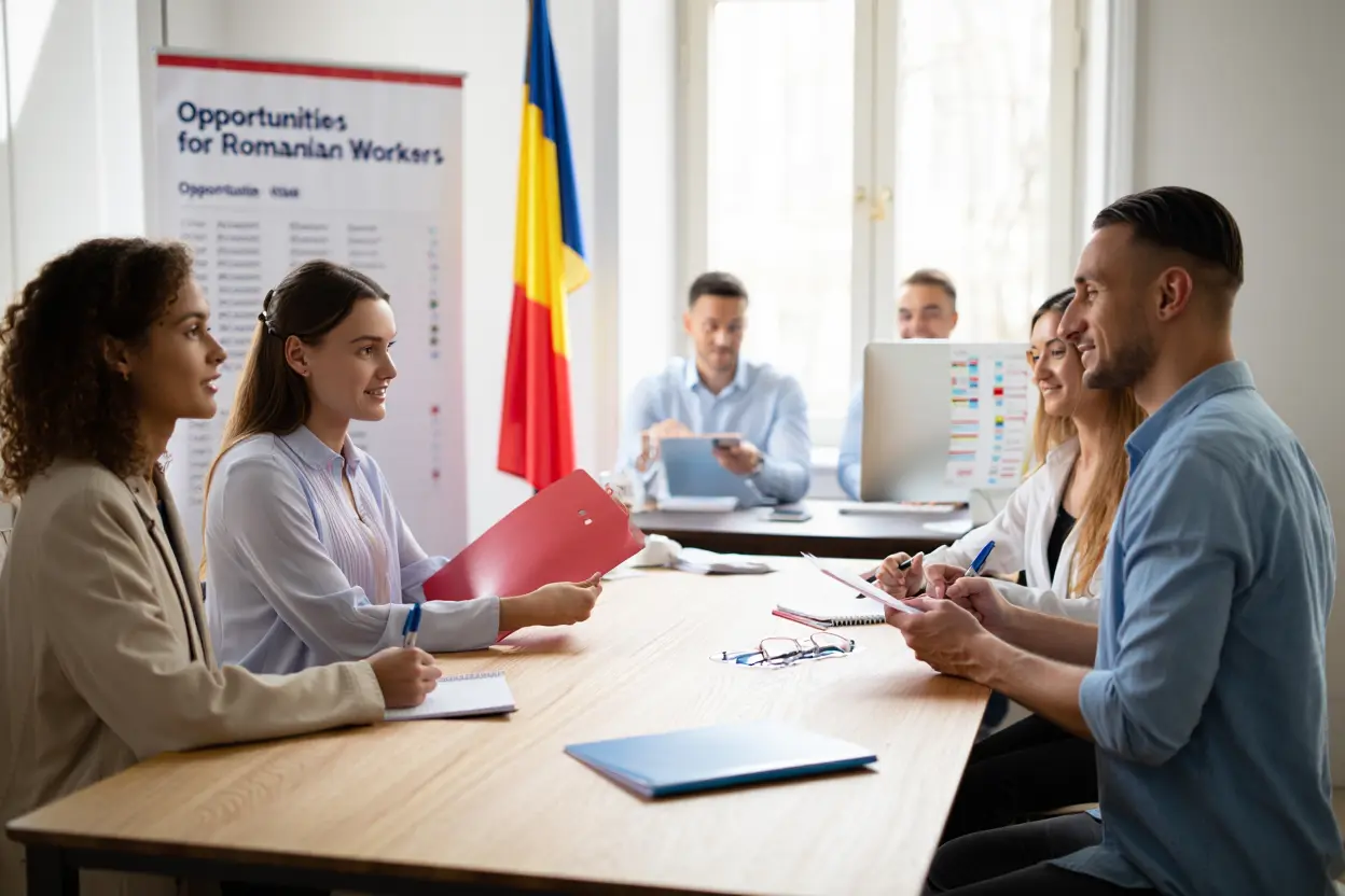 Travailleurs roumains qualifiés sur un chantier de construction en France
